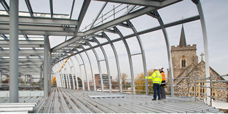 On-site with Caunton Engineering during the construction of The Curve.